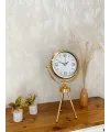 Gold Metal Mini Tripod Modern Masa Saati 45×26 cm – Şık ve Dekoratif Tasarım