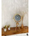 Gold Metal Mini Tripod Sade Masa Saati 45×26 cm