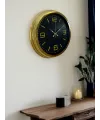 Gold Modern Rakamlı 40 Cm Metal Duvar Saati