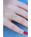 Gold Renk Baget Zirkon Taşlı Kadın Yüzük