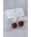 Gold Renk Kiraz Model Kadın Küpe
