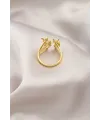 Gold Renk Metal Kelebek Model Kadın Yüzük