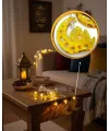 Gold Renk Metal Minareli Hilal Led Işık Pilli Ramazan Süsü