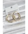 Gold Renk Pirinç Halka 30 mm Kadın Küpe