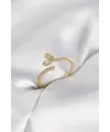 Gold Renk Pirinç Kuyruklu Kalp Model Kadın Yüzük