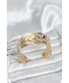 ietaks™ Gold Renk Pirinç Levha Yaprak Model Kadın Bileklik