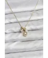 ietaks™ Gold Renk Pirinç Minimal Kelebek Charmlı Kadın Kolye