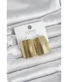 Gold Renk Pirinç Vintage Esintili Statement Küpe