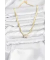 ietaks™ Gold Renk Pirinç Yıldız Zirkon Taşlı Kadın Kolye