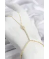 Gold Renk Pirinç Zirkon Taşlı Damla Model Şahmeran
