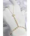 Gold Renk Pirinç Zirkon Taşlı Göz Model Şahmeran