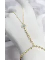 Gold Renk Pirinç Zirkon Taşlı Nazar Model Şahmeran