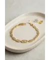 Gold Renk Zirkon Taşlı Messika Model Bileklik
