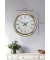 Gold Şık 40 Cm Metal Roma Rakamlı Duvar Saati