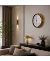 Gold Takvimli 40 x 40 Cm Metal Duvar Saati