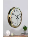 Gold & White Luxury Classic 52 Cm Metal Duvar Saati