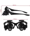 Gözlük Modeli 10x 15x 20x 25x Lens,2led Işıklı,büyüteç