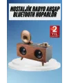 Gramafon Radyo Bluetooth Hoparlör Nostaljik Radyo Fm Radyo