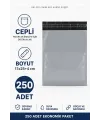 Gri Cepli Mini Boy Kargo Poşeti 17x25+4 Cm 250 Adet