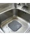 Gri Kare Evye Gider Koku Önleyici Silikon Mat – Lavabo Süzgeç ve Haşere Engelleyici