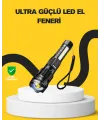 Güçlü Led El Feneri Şarj Edilebilir Çok Modlu