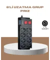 Güçlü Termal Korumalı 8 Priz + 3 Usb Çoklu Uzatma Kablosu 2m