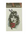 Gül Kuru Kafa Tattoo Dövme Sticker