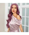 Gül Kurusu Rengi Su Dalgalı Tül Peruk