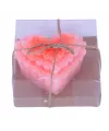 Gül Motifli Kalpli Mum
