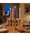 Gül Mum 4 Pcs Candle Metalik Renkler Şamdan Mum 25 Cm IEGV8BZ