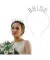Gümüş Renk Bekarlığa Veda Kristal Taş Bride Tacı İthal 16x10 cm