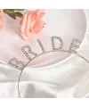 Gümüş Renk Bekarlığa Veda Kristal Taş Bride Tacı İthal 16x10 cm