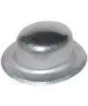 Gümüş Renk Hologramlı Plastik Yuvarlak Melon 27x24 Cm