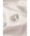 ietaks™ Gümüş Renk Metal Kelebek Model Kadın Yüzük