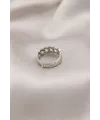 ietaks™ Gümüş Renk Metal Zincir Model Taşlı Kadın Yüzük
