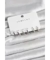 Gümüş Renk Pirinç 3 Çift Kadın Küpe Seti