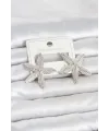 Gümüş Renk Pirinç Deniz Yıldızı Model Kadın Küpe