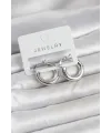 Gümüş Renk Pirinç Halka 20 mm Kadın Küpe