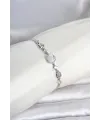 Gümüş Renk Pirinç Sedefli Asansörlü Kadın Bileklik