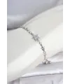 Gümüş Renk Pirinç Yıldız Model Asansörlü Kadın Bileklik