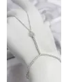 Gümüş Renk Pirinç Zirkon Taşlı Damla Model Şahmeran