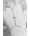 Gümüş Renk Pirinç Zirkon Taşlı Kalp Model Şahmeran