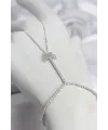 Gümüş Renk Pirinç Zirkon Taşlı Kelebek Model Şahmeran