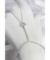 Gümüş Renk Pirinç Zirkon Taşlı Yıldız Model Şahmeran