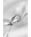 Gümüş Renk Su Damlası Model Zirkon Taşlı Kadın Yüzük