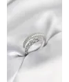 Gümüş Renk Zirkon Taşlı Sarmal Kadın Yüzük