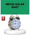 Gümüş Renkli Sessiz Işıklı Dekoratif Masa Üstü Çalar Saat Alarmlı