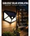 Güneş Enerjili Bahçe Aydınlatma Lambası Solar 100 Led Lamba