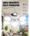 Güneş Enerjili Katlanabilir 5 Kanatlı Solar Bahçe Lambası