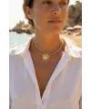 Güneş Model Gold Renk Choker Kadın Kolye